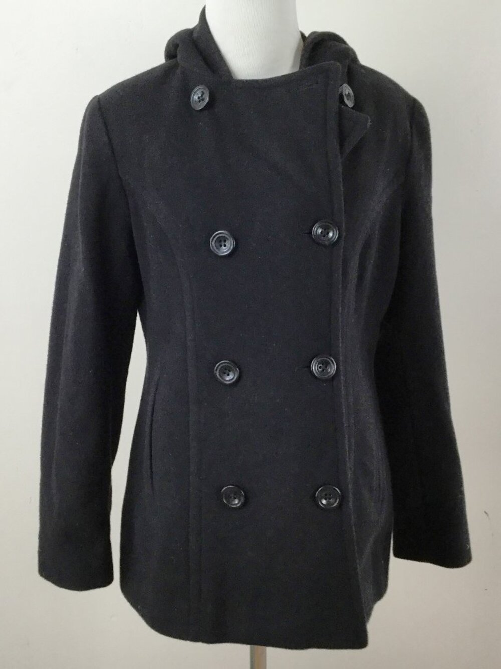 AK Anne Klein Wool Blend Black Coat 2